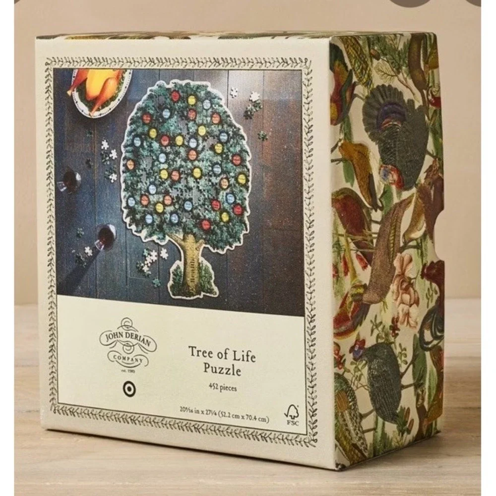 John Derian Target Tree of Life Shaped Puzzle 453pc New Sealed 2025
